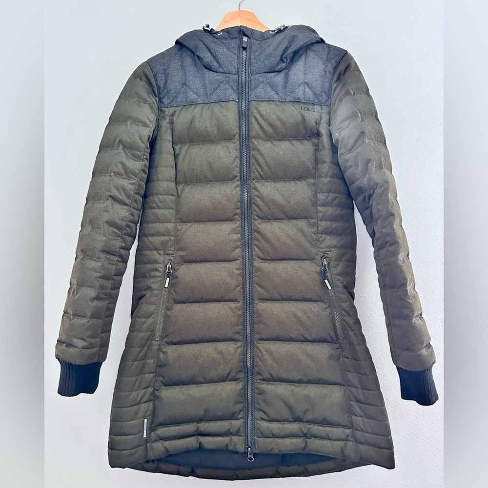Lole Women's Green and Gray Puffer Coat